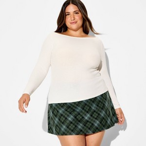 Women's Slim Fit Long Sleeve Boat Neck T-Shirt - Wild Fable™ - 1 of 3