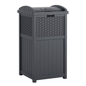 Commercial Outdoor Trashcan Hideaway with Lid for 30 to 33 Gallon Trash Bags for Garage, Backyard, or Garden - 1 of 4