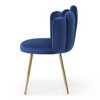 NicBex Modern Velvet Dining Chairs Set of 2,Upholstered Woven Chair with Metal Legs for Dining Room,Living Room,Kitchen,Blue - 4 of 4