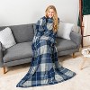 PAVILIA Fleece Wearable Blanket with Sleeves, Warm Cozy Soft Functional Lightweight Sleeved Throw Adults Men Women - 2 of 4