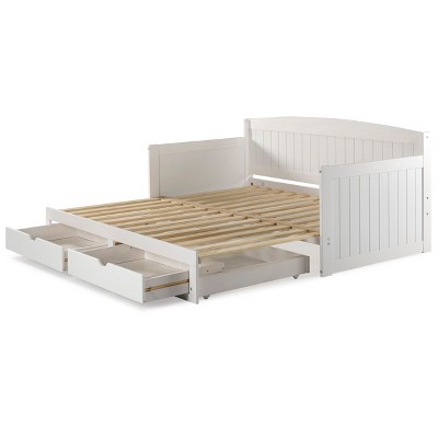 White Pine King Daybed with Storage Drawers