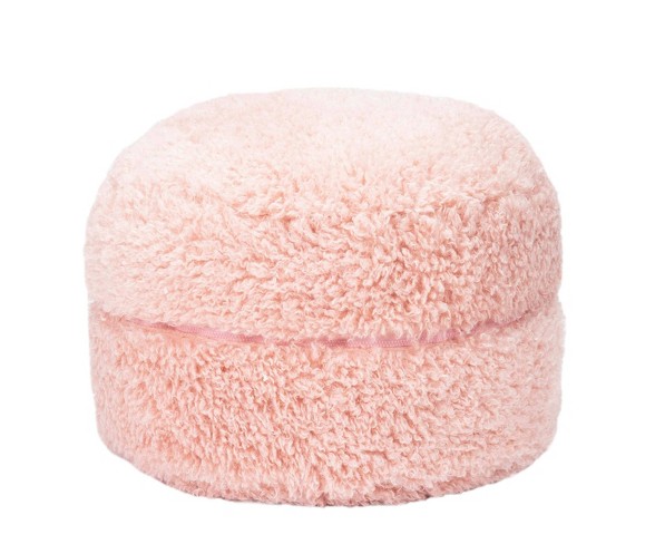Otis Storage Pouf with Poodle Faux Fur Light Pink - Mimish