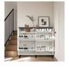 Farmhouse Shoe Organizer - Shoe Storage Cabinet with 4 Drawers & Open Shelf - Narrow Freestanding Rack for Entryway & Hallway - 4 of 4