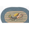 Earth Rugs Mermaid Oval Patch Rug, 20"x30", Coastal Braided Jute with Ocean Design - 3 of 3