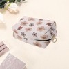 Unique Bargains Portable Print Makeup Bag White Coffee Color 1 Pc - 3 of 4