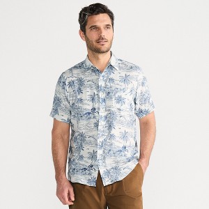 Lands' End Men's Traditional Fit Short Sleeve Linen Shirt - 1 of 4