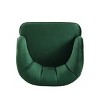 28" Barrel Accent Chair,Upholstered Armchair with Rubberwood Legs,Modern Lounge Chair for Living Room Bedroom-Baofuwish - 3 of 4