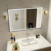 Vynxaria 48" x 32" LED Framed Bathroom Vanity Mirror: Modern Elegance with Customizable Lighting - 2 of 4