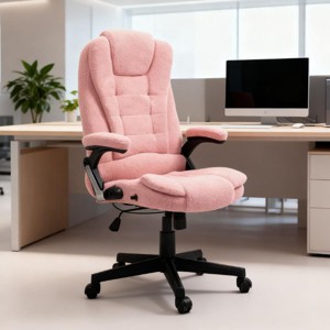 High Back Executive Office Chair with Massage and Heat, Adjustable Swivel Desk Chair with Footrest for Home or Office-3irtyhousy - 1 of 4