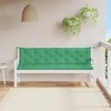 vidaXL Indoor/Outdoor Bench Cushions 2 pcs, Non-slip, Water-Repellent, Green 78.7"x19.7"x2.8" - 3 of 4