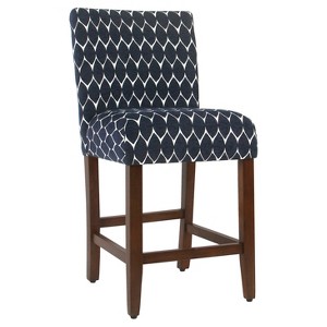 Classic Parsons Counter Stool - Textured Navy - HomePop, Blue