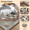 Machine Washable Vintage Area Rug - Low Pile Ultra-Thin Soft Carpet, Non-Slip Non-Shedding Accent Rug for Living Room, Bedroom, Entryway - 2 of 4