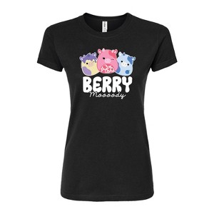 Women's - Squishmallows - Berry Moooody Fitted Graphic T-Shirt - 1 of 2
