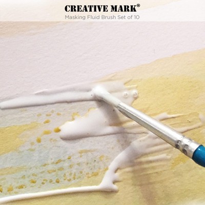 Creative Mark Assorted Synthetic Hair Short Handle Paint Brushes Set