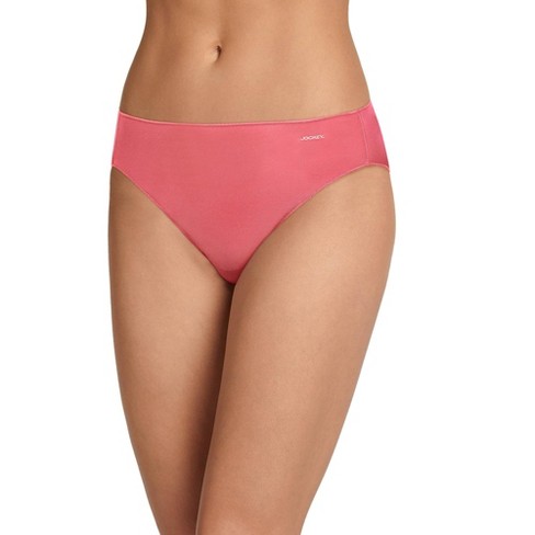 Jockey Womens No Panty Line Promise Tactel Bikini Underwear Bikini Briefs  nylon 5 Apple Blossom