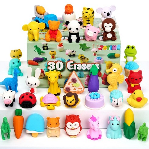 Syncfun 36pcs Animal 3d Erasers, Mini Pencil Erasers For Kids, Puzzle ...