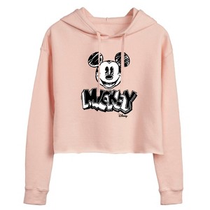 Women's - Disney - Mickey Mouse Cropped Graphic Hoodie - 1 of 3