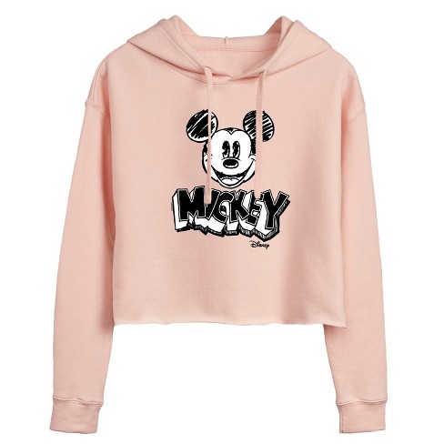 Women's - Disney - Mickey Mouse Cropped Graphic Hoodie - image 1 of 3