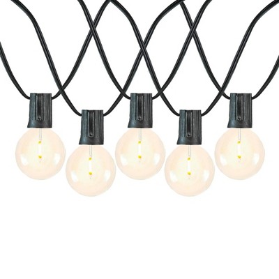 Novelty Lights 25 Feet Warm White Led G40 Globe Plastic Shatterproof Outdoor Patio String Lights