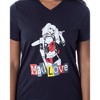 DC Comics Womans' Harley Quinn Mad Love 2 Piece Pajama Set Jogger Black - 2 of 4