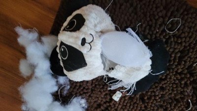 BRAND NEW! TrustyPup Panda Bear Dog Toy with Silent Squeaker  Technology-Medium