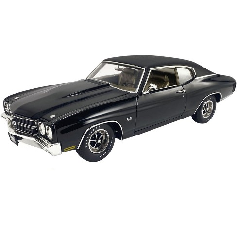 1970 Chevrolet Chevelle SS 454 Tuxedo Black with Gold Interior Limited Edition to 460 pieces 1/18 Diecast Model Car by ACME - image 1 of 4