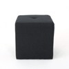 FONTOI Upholstered Ottoman, Square Foot Stool, Dressing Makeup Chair, End Table for Living Room Bedroom, Charcoal grey, 16.5"*17.25"*16.5" - 4 of 4