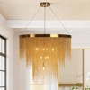 LNC Luckummin 10-Lights 31.5" Modern Luxury Chain Chandelier, Gold - 2 of 4