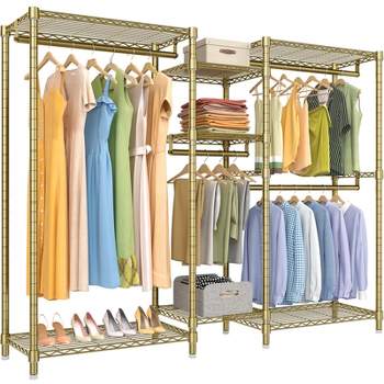 VIPEK V6 Wire Garment Rack Clothes Rack Freestanding Closet Rack H, Max Load 850LBS, Gold