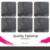 Pimpernel Midnight Slate Coasters, Set of 6 Patterned Stone Cork Backed Drink Mats with Textured Finish, Heat Resistant & Wipe Clean Table Protectors - 2 of 4