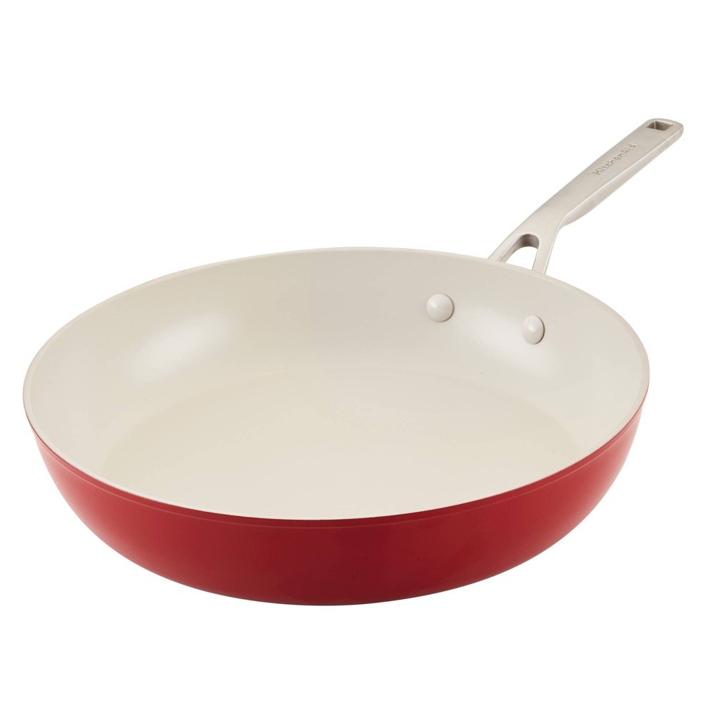 KitchenAid 12.25 Hard Anodized Ceramic Nonstick Frying Pan Empire Red