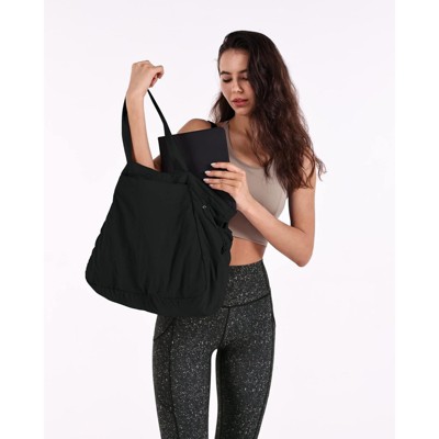 FATMOON Side-Cinched Weekender Shopper Tote Bag, Large Yoga Tote Bag for Women, Shoulder Gym Tote, Nurse Essential for Work