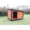 Gulches 46"Dog House Outdoor & Indoor Wooden Dog Kennel for Winter with Raised Feet Weatherproof for Large Dogs,PVC waterproof roof,Gold red - 2 of 4