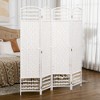 Aghana Digitals 3-Panel Folding Privacy Screen: Handwoven Wave Fiber Room Divider for Home Office, - 3 of 4