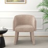 DOMETOUR Modern style simple and elegant chair, white leisure chair, suitable for dining/bedroom/living room/reception desk -pink - 3 of 4