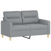 vidaXL 2-Seater Sofa Light Gray 47.2" Fabric - 2 of 4