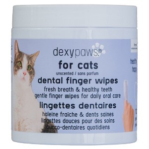 Dexypaws: Dental Finger Wipes - Cat - 100ct Soft Cleaning Wipes, Unscented - 1 of 4