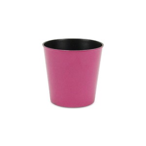 HomeRoots 5" Hot Pink Recycled Plastic Indoor Outdoor Round Pot Planter - 1 of 3