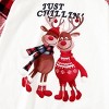 PATPAT Matching Family Christmas Pajamas Red Reindeer Print Long Sleeve Holiday for Family Couples - 4 of 4