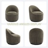 Modern Barrel Swivel Chairs with Concealed Storage, Round Upholstered Accent Chairs - 4 of 4