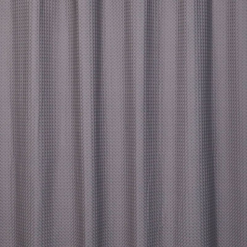 Belgian Waffle Shower Curtain Gray - Moda at Home, 3 of 5