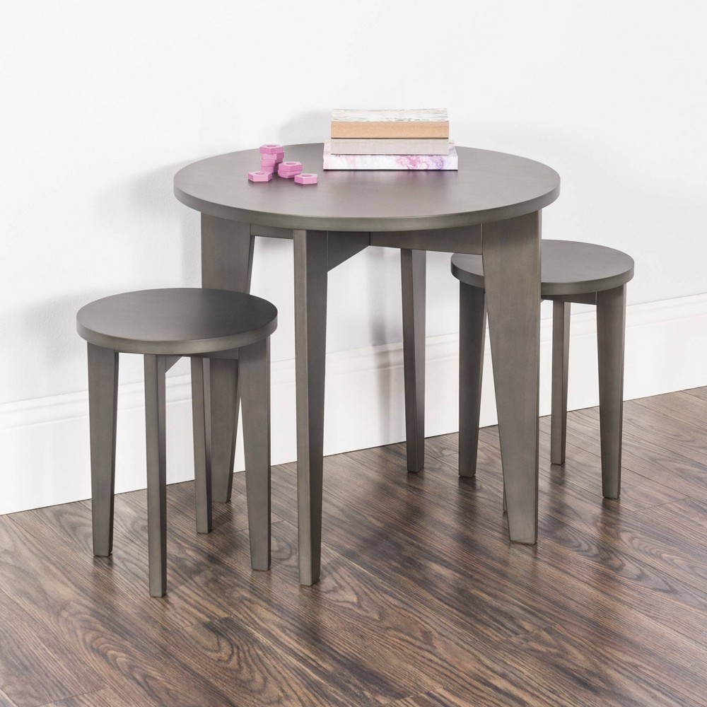 Photos - Other Furniture Child Craft Forever Eclectic Geo Table and Stools - Gray