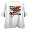Back To The Future No Concept Of Time Crew Neck Short Sleeve Women's White Crop Top - 2 of 4