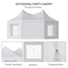 Resenkos Canopy, Outdoor Canopy Tent,Wedding Tent with Sidewalls, Heavy Duty Event Tent with 2 Doors and 6 Windows, White - 4 of 4