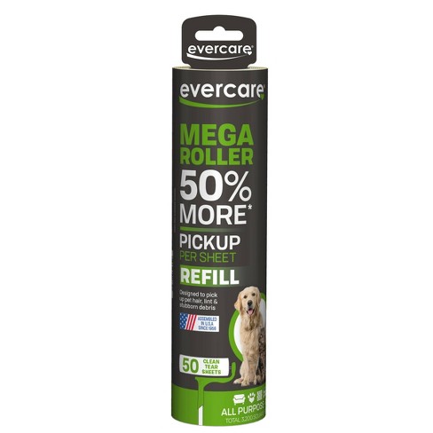 Evercare Large Surface Mega Lint Roller Refills 3 Pack Rollers 50 Sheets 