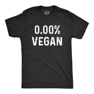 Mens 0% Vegan T Shirt Funny Cooking Meat Eater Tee - Crazy Dog Men's T Shirt - 1 of 4