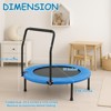 SUGIFT Kids Indoor Outdoor Trampoline with Handrail, 36" Mini Rebounder for Toddlers, Safety Pad & Foldable Design - 4 of 4