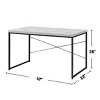 INFURNIC Desks Industrial Faux Concrete Top Writing Desk with Metal Sled Frame for Modern Workspace, Grey, 47"*22"*28" - 2 of 4