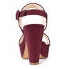 Allegra K Women's Slingback Platform Chunky High Heel Adjustable Buckle Strap Sandals - 3 of 4