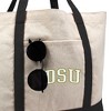 North Dakota State University NDSU Bison Distressed School Name Canvas Tote Bag With External Pocket, Reusable Shoulder Bag for Shopping, School, - 2 of 4